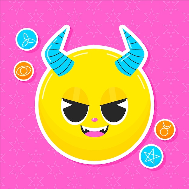 Horns emoji illustration