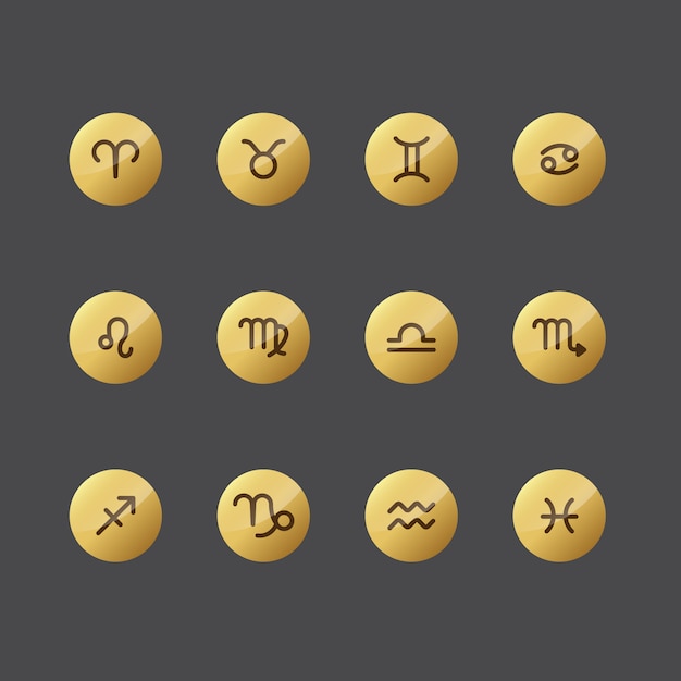 Free vector horoscope icon collection