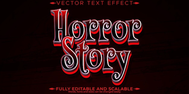 Horror story text effect editable horror and scary text style