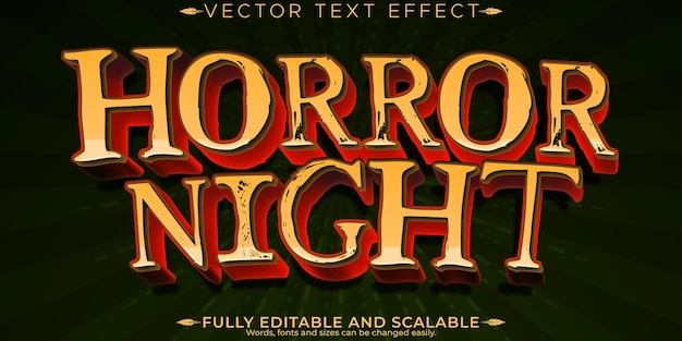 Horror text effect editable halloween and scary text style