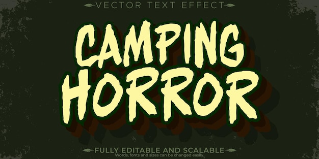 Free Vector horror text effect editable halloween and scary text style