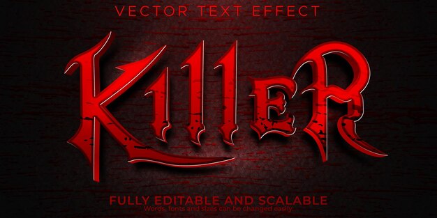 Horror text effect, editable night and scary text style