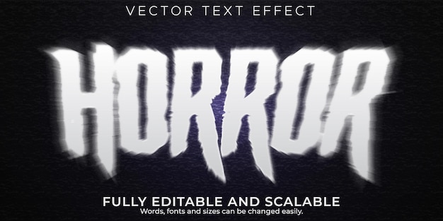 Horror text effect, editable scary and monster text style