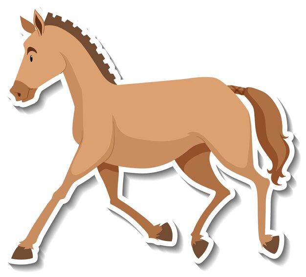 A horse animal cartoon sticker