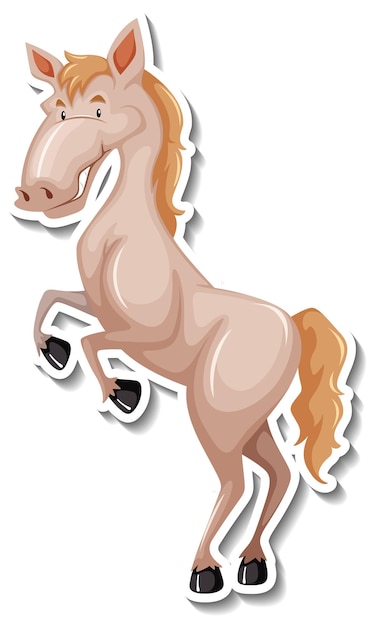 A horse animal cartoon sticker