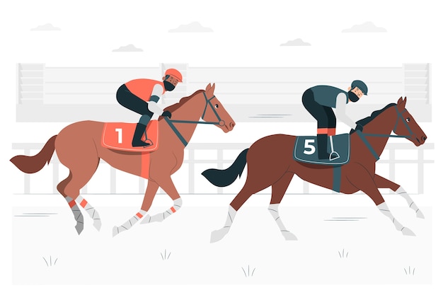 Horse riding competition concept illustration