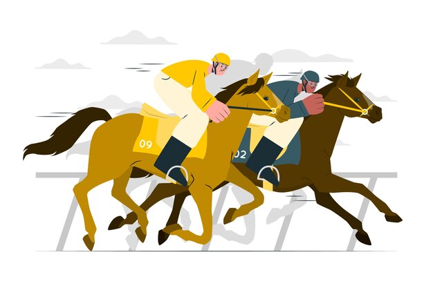 Horse riding competition concept illustration