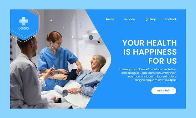 Hospital  care landing page template