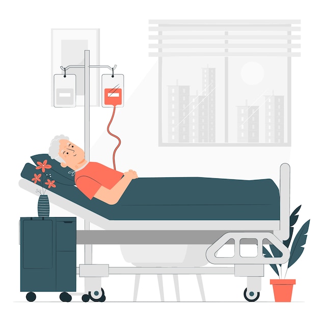 Free Vector hospital patient concept illustration