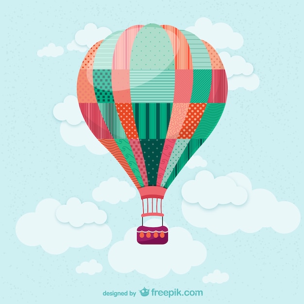 Hot air balloon in the sky