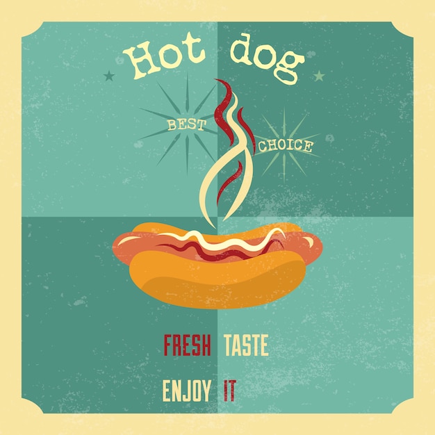 Free vector hot dog background design