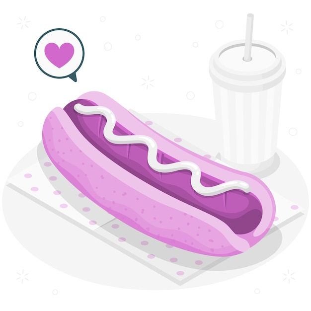 Free Vector hot dog concept illustration