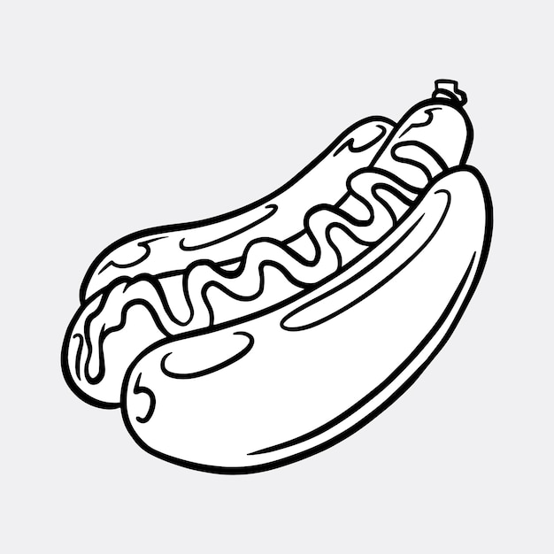 Free vector hot dog sticker vector