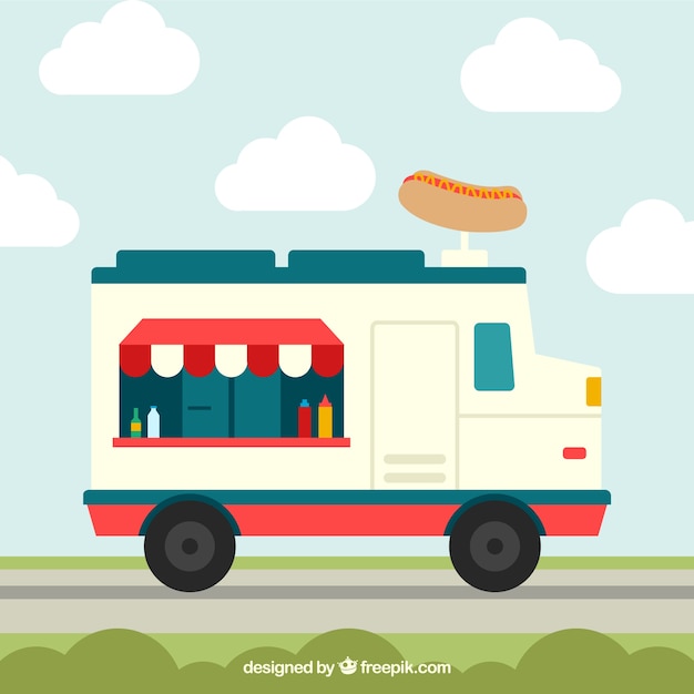 Free Vector hot dog truck