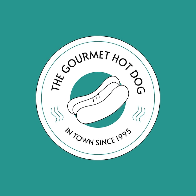 Hot dogs logo template design