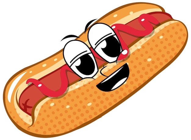 Free vector hotdog with happy face