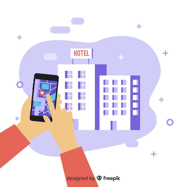 Free Vector hotel booking app background