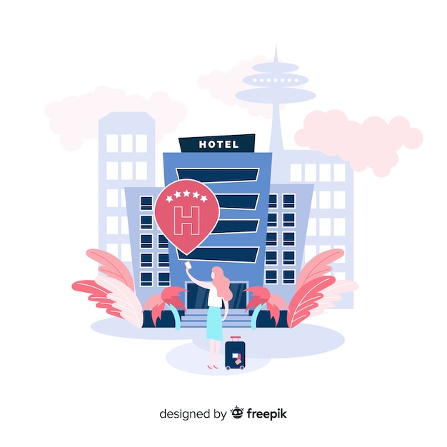 Free Vector hotel review concept