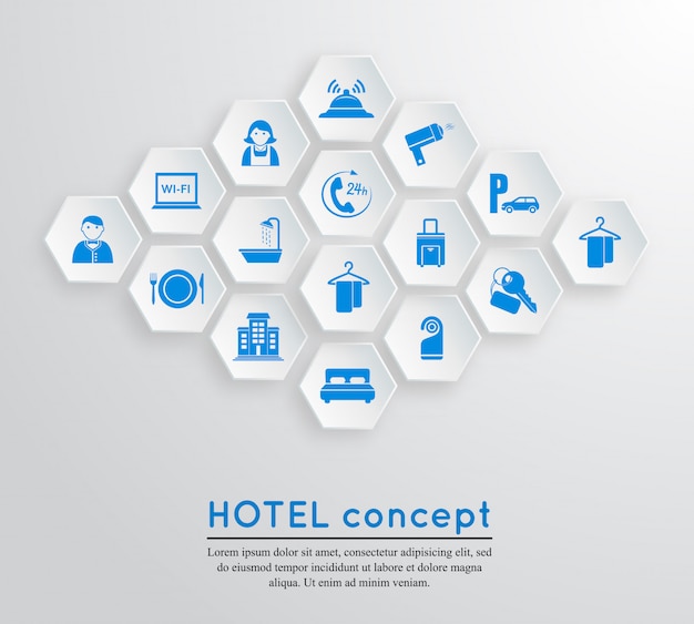 Hotel travel accommodation concept template