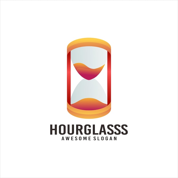 Free Vector hourglass colorful gradient logo