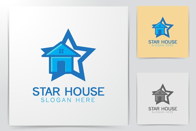 House, Home star Logo Designs Inspiration Isolated on White Background