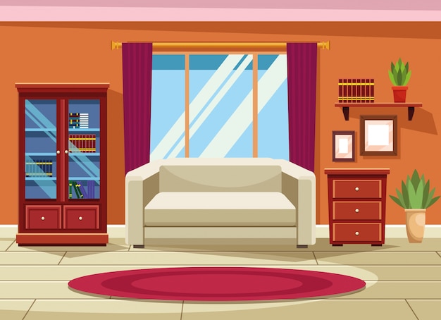 House interior with furniture scenery