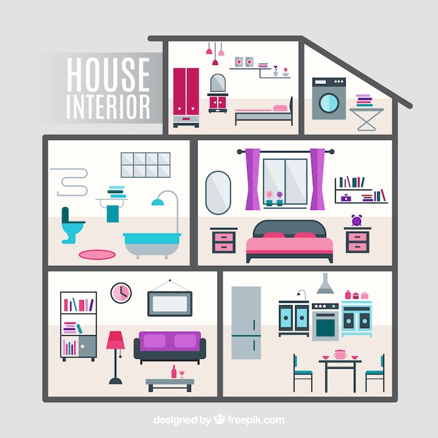 Free Vector house interior