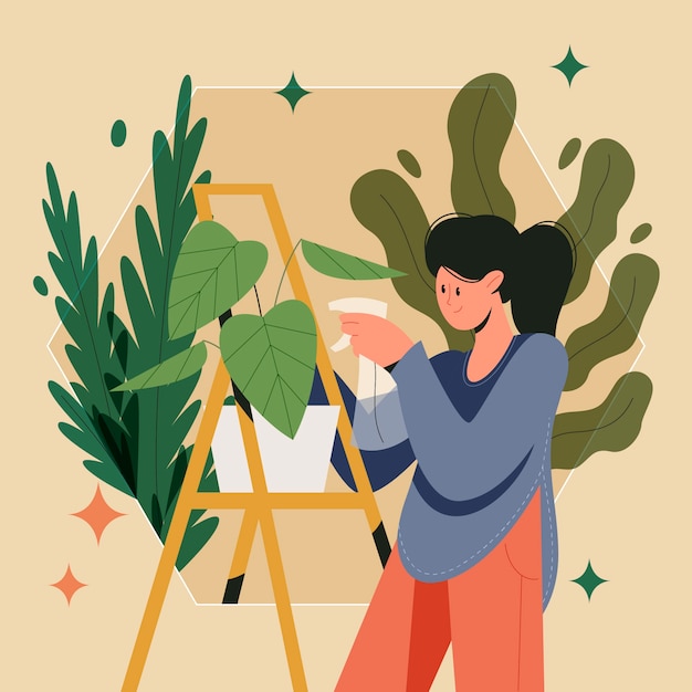 Free Vector house plants illustration