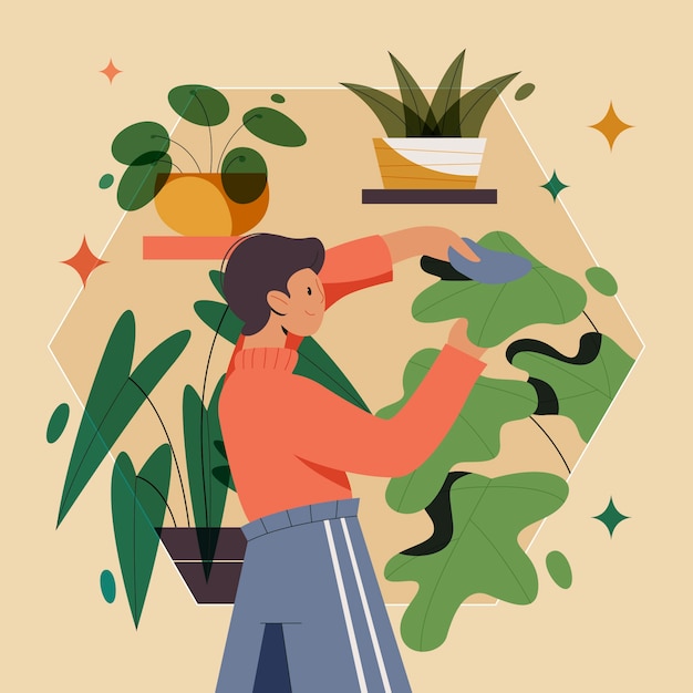 House plants illustration