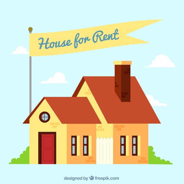 House for rent concept background