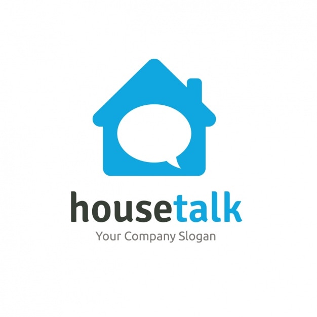 Free Vector house shape logo template