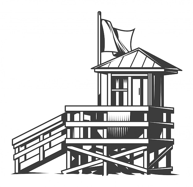 House of surfing club illustration