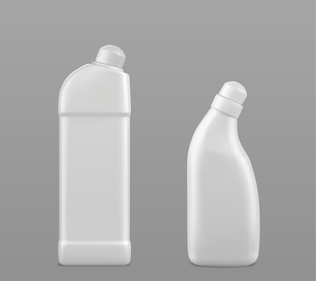 Free Vector householding detergent plastic bottle mockup