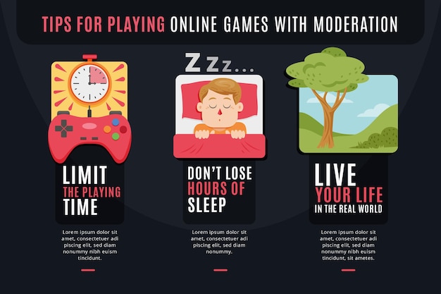 Free Vector how to play games with moderation ideas