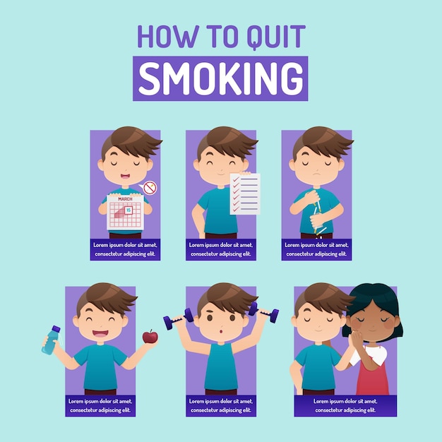 How to quit smoking - infographic