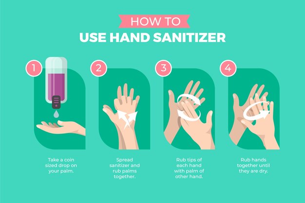 How to use hand sanitizer tutorial