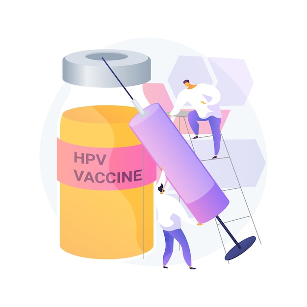 Free vector hpv vaccination abstract concept vector illustration. protecting against cervical cancer, human papillomavirus immunization program, hpv vaccination, prevent infection abstract metaphor.