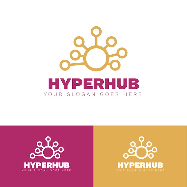 Free Vector hub logo design template