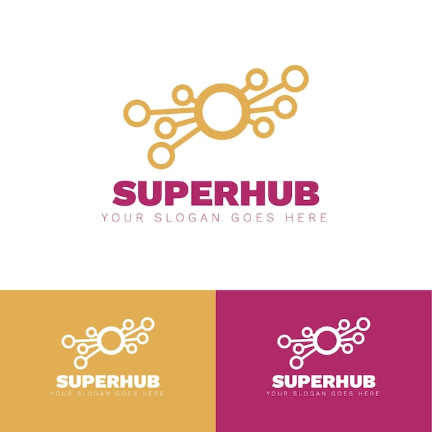 Hub logo design template