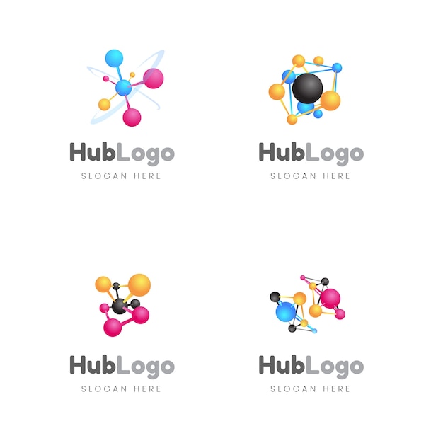 Hub logo design template