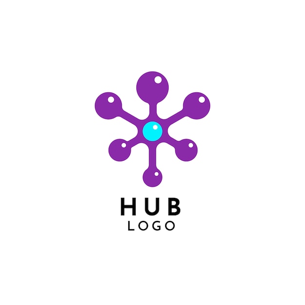 Free vector hub logo design template