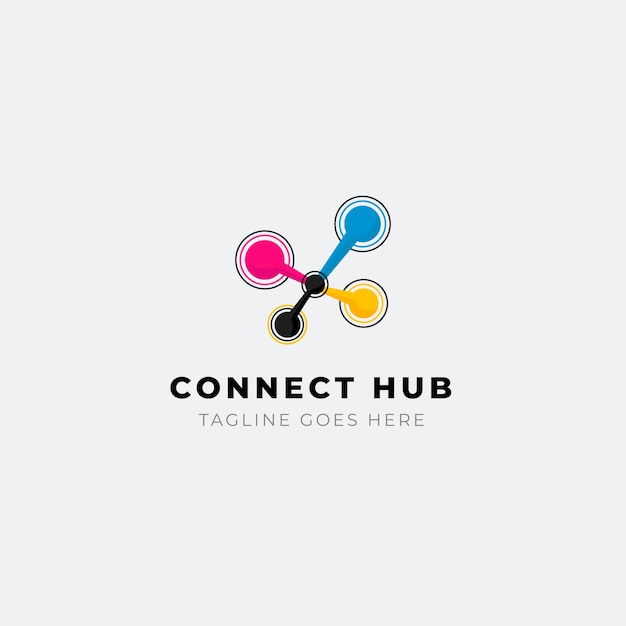 Hub logo design template