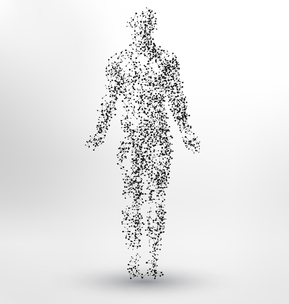 Human body shape background design