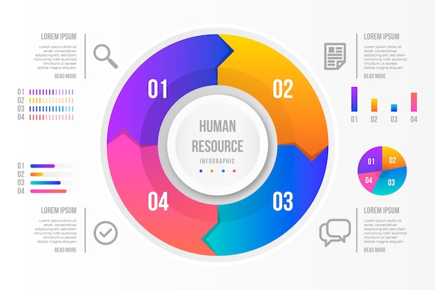 Human resource infographic concept