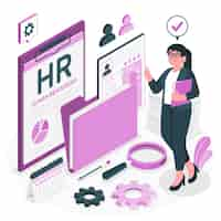 Free vector human resources concept illustration