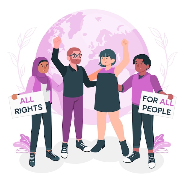 Free Vector human rights day concept illustration