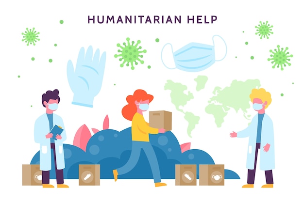 Humanitarian help concept