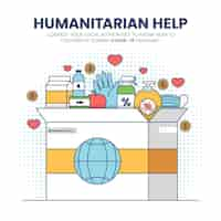 Free vector humanitarian help concept