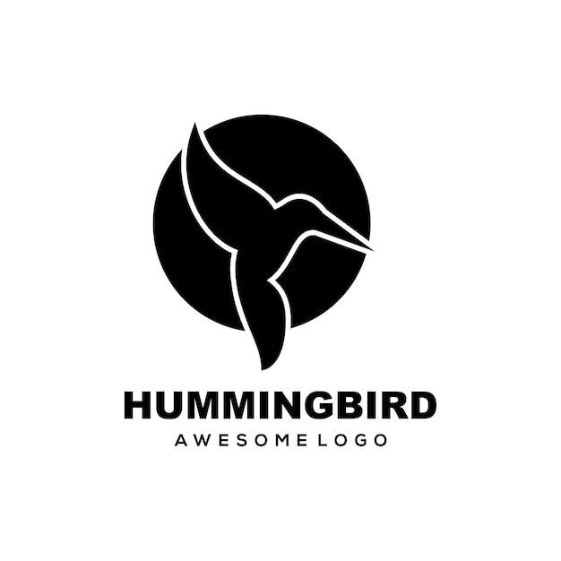 Free Vector hummingbird silhouette logo