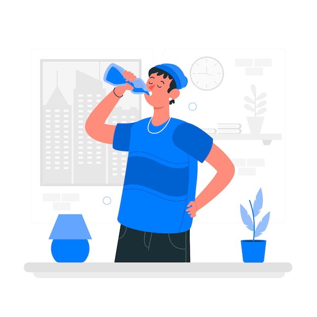 Free Vector hydratation concept illustration